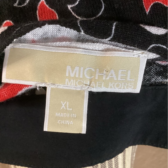 MICHAEL KORN LONG CARDIGAN Red,black & White - Picture 7 of 13